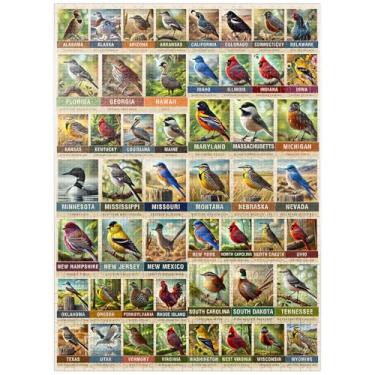 Imagem de MyPuzzle State Birds Series: 50 State Birds Collage, Vol.1 - Quebra-cabeça premium de 1000 peças para adultos