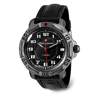 Imagem de VOSTOK | Relógio mecânico masculino Komandirskie Red Star Russian Army Commander Military | Série 186, Militar, 816186 Couro