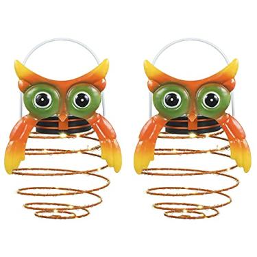 Imagem de Lanterna Solar com Luzes de LED Branco Quente Luz Suspensão em Espiral Cobre IP65 à Prova d Água - Lâmpada Decorativa Coruja para Jardim Pátio Fundo Q