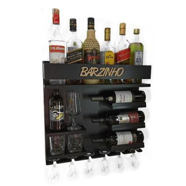 Imagem de Barzinho Adega Parede - Barzinho - 54 x 51 Preto - Facris