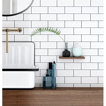 Imagem de ReWallpaper 17,7X276 Papel de Parede para Backsplash de Cozinha, Azulejos de Metrô, Papel de Contato, Respingos para Cozinhas, Azulejos Descascáveis e Adesivos para Banheiro, Rolo de Papel de Parede