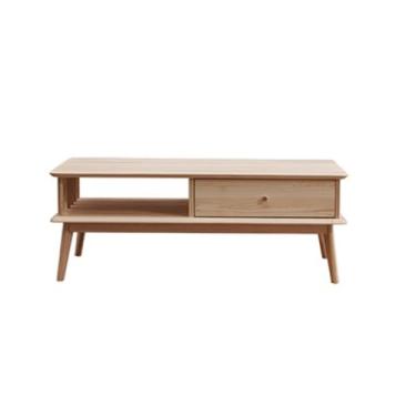 Imagem de Mesa de centro mesa de centro madeira maciça nórdica simples sala de estar mesa de chá casa pequeno apartamento luz luxo mesa de chá quarto (A)