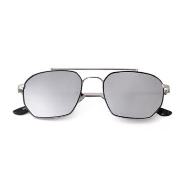 Imagem de Óculos de Sol Metálicos da Moda Masculinos e Femininos, Estilo Retrô, com Lentes Anti-Luz Azul (5)