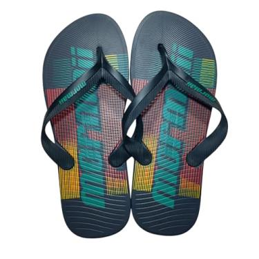 Imagem de Chinelo de Dedo Mormaii Masculino Tropical Estampa Grande Gradiente de Cor Surfwear Praia Verão Solado Largo (Preto, BR, Adulto, Numérico, 43)