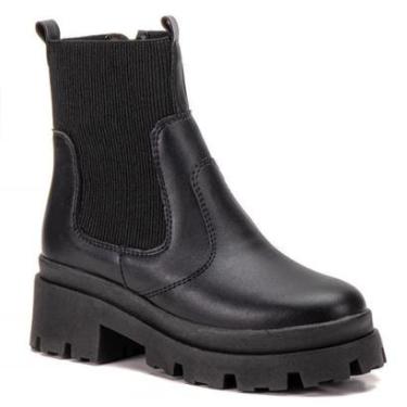 Imagem de Bota Feminina Tratorada Chelsea Elástico Confortável Moderna-Feminino