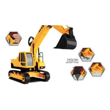 Imagem de Roma Workers Escavadeira - Roma - Roma Brinquedos, Amarelo e Preto, Ro
