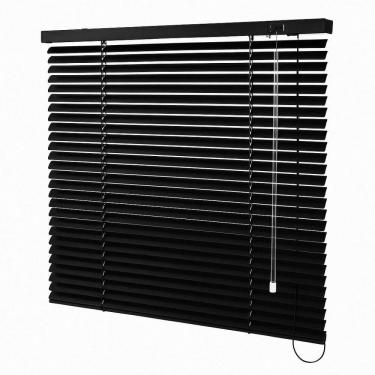 Imagem de Persiana Horizontal Alumínio 25mm Preto - 1,63m X 1,98m