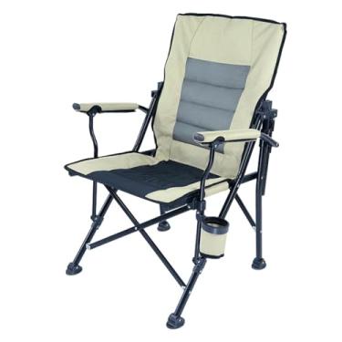 Imagem de Cadeira de pesca, encosto dobrável, giratória, suporte lombar, portátil, para acampamento, praia, off-road, cadeira autônoma, cadeira de acampamento