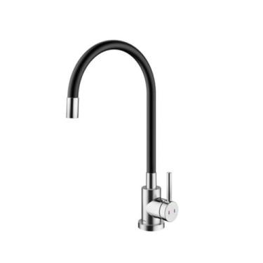 Imagem de Misturador Docol Spice Cromado e Preto Monocomando Cozinha Mesa