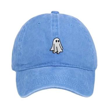 Imagem de Boné De Beisebol Bordado Com Padrão De Fantasma Para Homens E Mulheres
