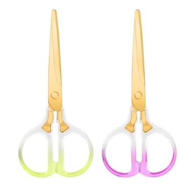 Imagem de Honagu Tesouras, tesouras de aço inoxidável de acrílico transparente, tesouras profissionais de escritório para casa, escola, escritório, faça você mesmo, corte de tecido de costura, uso geral, 2