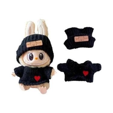 Imagem de Roupa De Pelúcia Kawaii De Tubarão Para Mini Bonecas Labubu Idol V1 V2