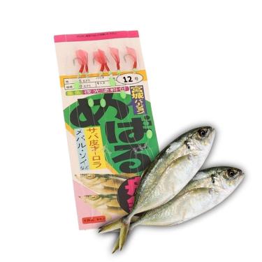 Imagem de Isca Artificial Fluorescente Sabiki Pesca Noturna Esportiva 6 Anzois Peixes Predadores Sardinha Acude Lago Rio Mangue