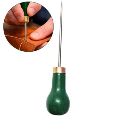 Imagem de Furador Agulhão Cabo Plastico Marcador Manual Couro Papel 08 - Importa