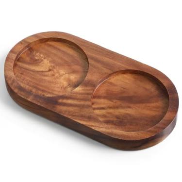 Imagem de Molain Bandeja para moedor de sal e pimenta, suporte de moedor de pimenta retrô com descanso de 6 cm de diâmetro interno para moedor de descanso para a maioria dos moinhos, acessório multifuncional de