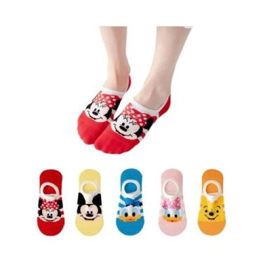 Imagem de Meias Femininas Fofas Com Desenhos De Animais, Disney, Verão, Casual, 