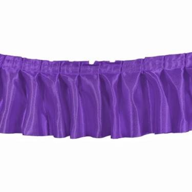 Imagem de 6 jardas de 7,5 cm de largura, acabamento de babados de cetim, fitas de tecido de chiffon plissadas para costura, artesanato, cortina, vestido de casamento, fronha (roxo)