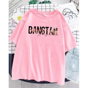 Imagem de Camiseta BTS Bangtan Army Aesthetic Unissex - Sneko Store, Rosa claro 