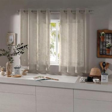 Imagem de Cortina Gaze Linho Para Cozinha 2,80x1,60 Sem Forro . Promoção - Baron