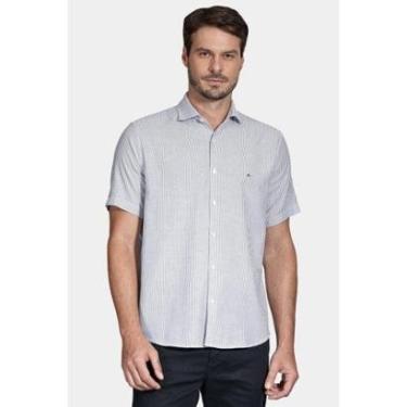 Imagem de Camisa Aramis Regular Oxford Listrado Azul-Masculino