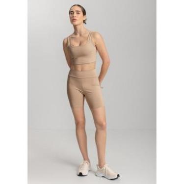 Imagem de Bermuda Justa Básica De Cintura Alta Em Malha Move-Feminino