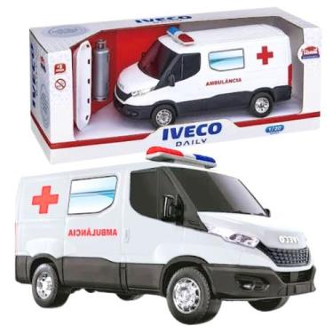 Imagem de Carrinho Van Ambulância Iveco Daily De Brinquedo - Carrinho Infantil C