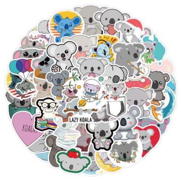 Imagem de Adesivos Koalas Anime, vinil impermeável, pacote com 50 unidades - yiw
