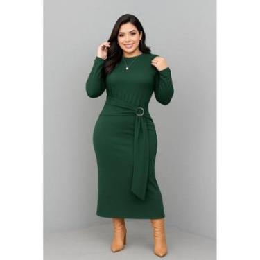Imagem de Vestido idi D Bell Outlet Fashion anga Longa Verde-Feminino