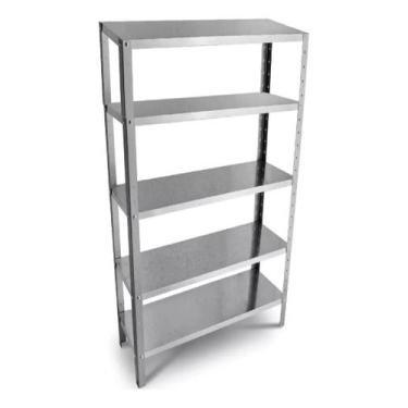 Imagem de Estante Prateleira De Aço Galvanizada 90Cm Com 05 Bandejas - Jl Utilid