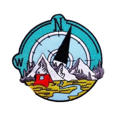 Imagem de Patch Bordado De Aventura Em Acampamento Na Montanha, Termocolante Par