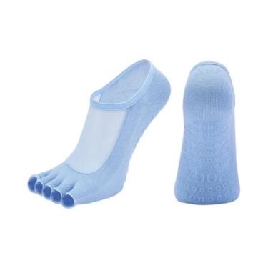 Imagem de Meias De Yoga E Pilates Antiderrapantes Para Mulheres, Com Dedos Abert