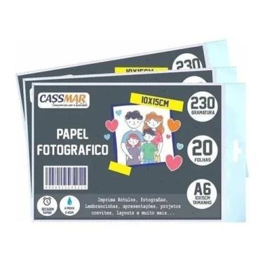 Imagem de Papel Fotográfico Brilhante 10X15 230G Cassmar 1500 Fls