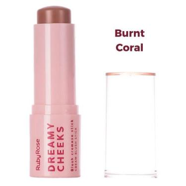 Imagem de Blush Cremoso Stick Dreamy Cheeks HBM01 Ruby Rose Cor*:Burnt Coral