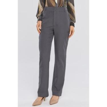Imagem de Calça PKS Alfaiataria Melange Cinza-Feminino