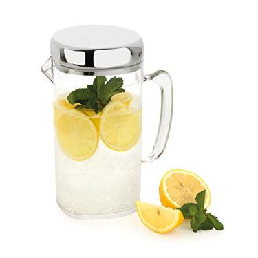 Imagem de Forma, 800175, Jarra Quadrada 1.5L Acrílico Tampa Jarro Água Suco Vision, cor Inox, Aço