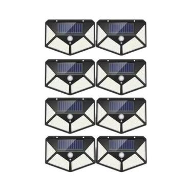 Imagem de Luz Solar Externa À Prova d'Água Com Sensor, 100 LEDs, Lâmpadas De Par