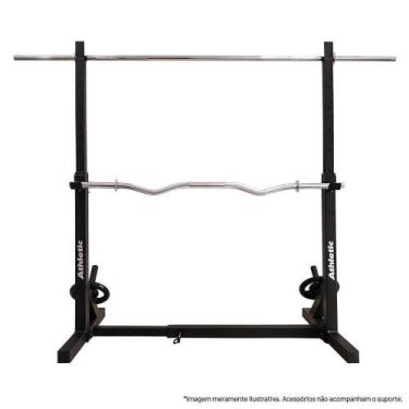 Imagem de Suporte Cavalete Ajustável Athletic 120kg Para Agachamento Supino Semi