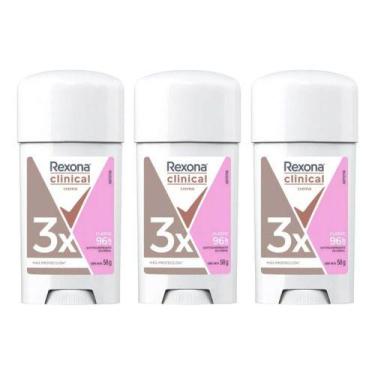 Imagem de Rexona Clinical antitranspirante creme Classic 58g kit c/3