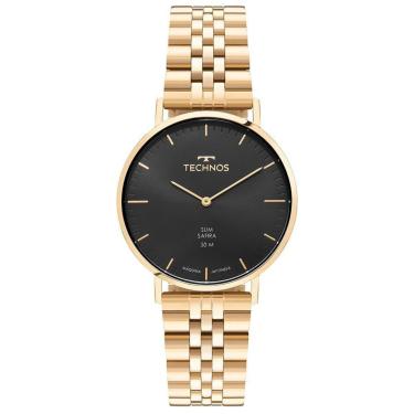 Imagem de Relógio Technos Masculino Slim Dourado - 2025LUI/1P-Masculino