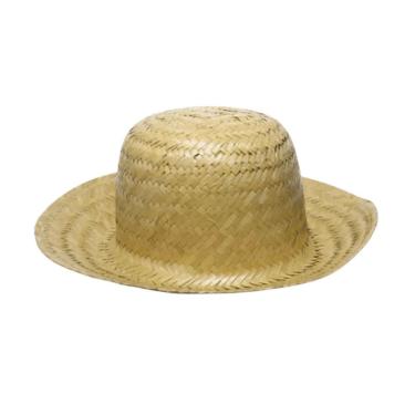 Imagem de Chapéu de Palha Junino Sobral Luiz Gonzaga em Fibra Natural 8X26CM com 01 Unidade Amarelo