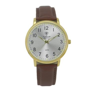 Imagem de Relógio Unissex Tuguir Analógico Imperium TG30507 Branco e Marrom e Prata-Masculino