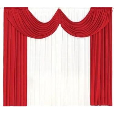 Imagem de Cortina Paris Pra Janela Sala E Quarto Com Bando 3,00 X 2,80 - osmari 