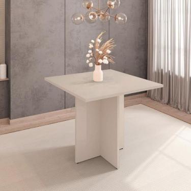 Imagem de Mesa Sala de Jantar Paris 90x90cm - Casa D, Off White