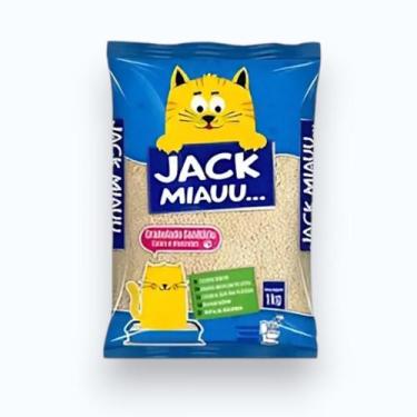 Imagem de Areia Granulada Higiênica Biodegradável Mandioca Gatos 1kg - Jack Miau