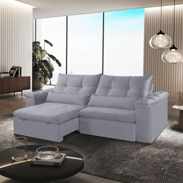 Imagem de Sofa Exclusive Retratil e Reclinavel 230cm Braco 25cm Meu Sofa Online