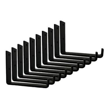 Imagem de Kit 06un Mão Francesa Invertida Industrial Para Tábua 20cm - Congratul