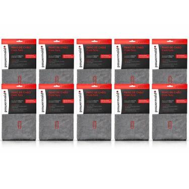 Imagem de Jogo de Panos de Chão de Microfibra Com Furo 60X50cm 10 peças - Powerm