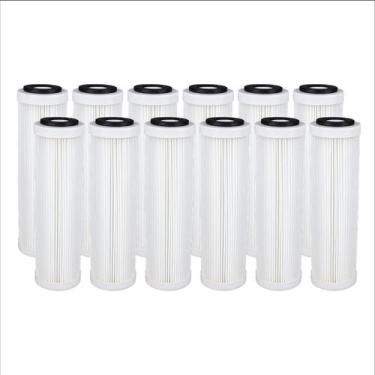 Imagem de Kit 12 Refil Filtro Agua 9 34 Plissado Lavável Reutilizável - Royal B&