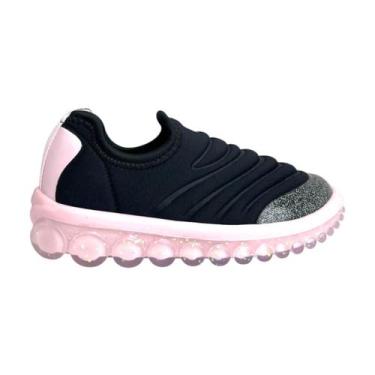 Imagem de Tênis Bibi Infantil Roller Preto Rosa Brilhante, Preto, Sugar, 29