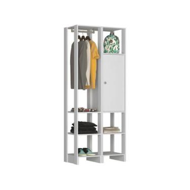 Imagem de Closet com 1 Cabideiro, 1 Porta com 2 prateleias e 6 nichos EY105-107 